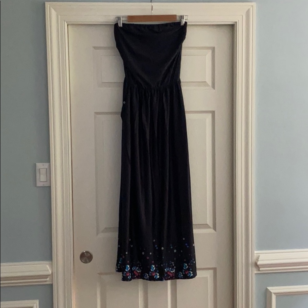 Strapless Navy sundress w/ Pockets